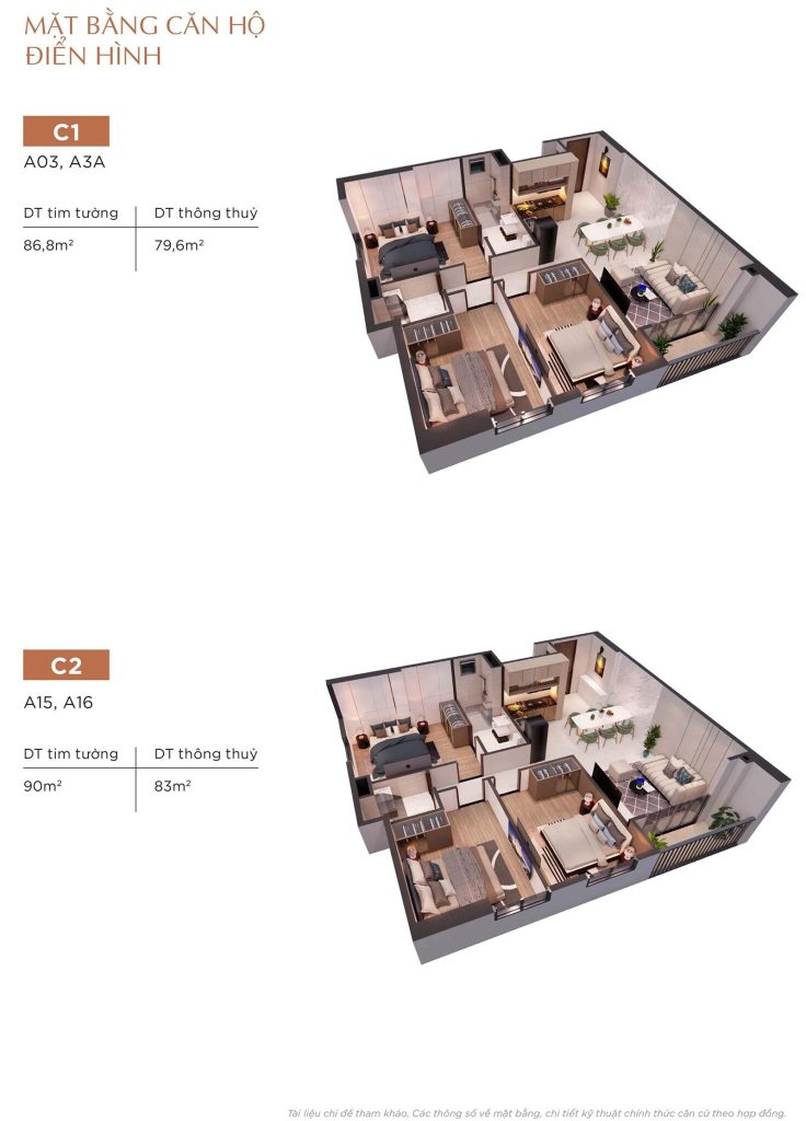 Mặt bằng căn hộ điển hình
