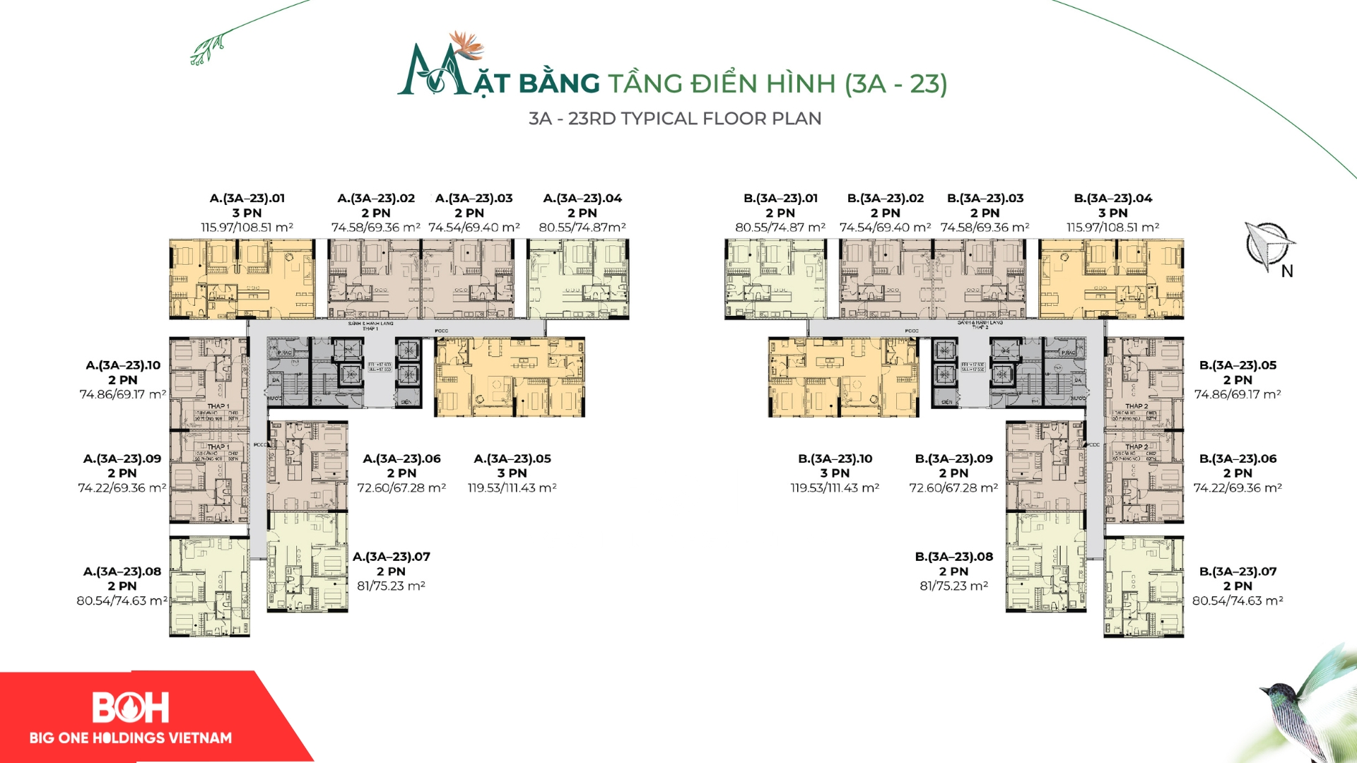mặt bằng tầng 3A-23 Essensia Sky